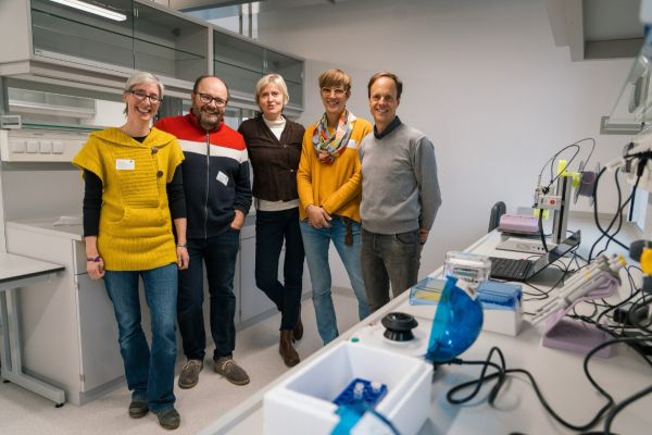 Das MINTopolis-Team: Luci Kohlhauf, Matthias Schweinberger, Karen Schmidt-Bäse, Veronika Süßmilch, Sebastian Weidenthaler