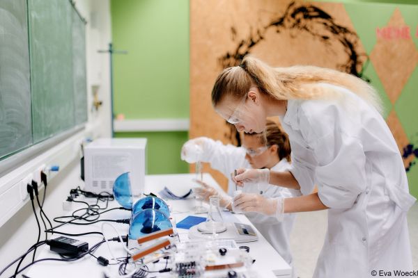 Jugendliche forschen im Labor mit Datenbankrecherche, DNA-Alignment, 3D Struktur von Proteinen mit PyMOL