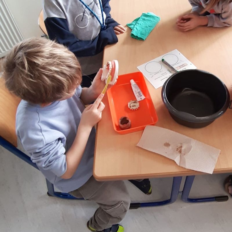 Kinder forschen im Klassenzimmern bei Entdeckerkursen an der Grundschule 01